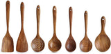 Handmade Wooden Kitchen Utensils 7-Piece Set