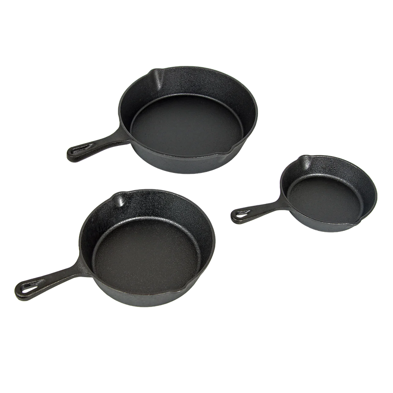 3-Piece Cast Iron Pan Set