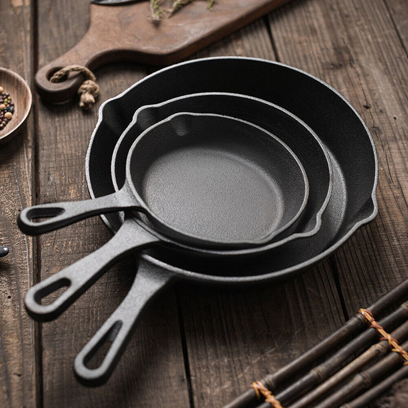 3-Piece Cast Iron Pan Set